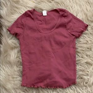 pink crop top